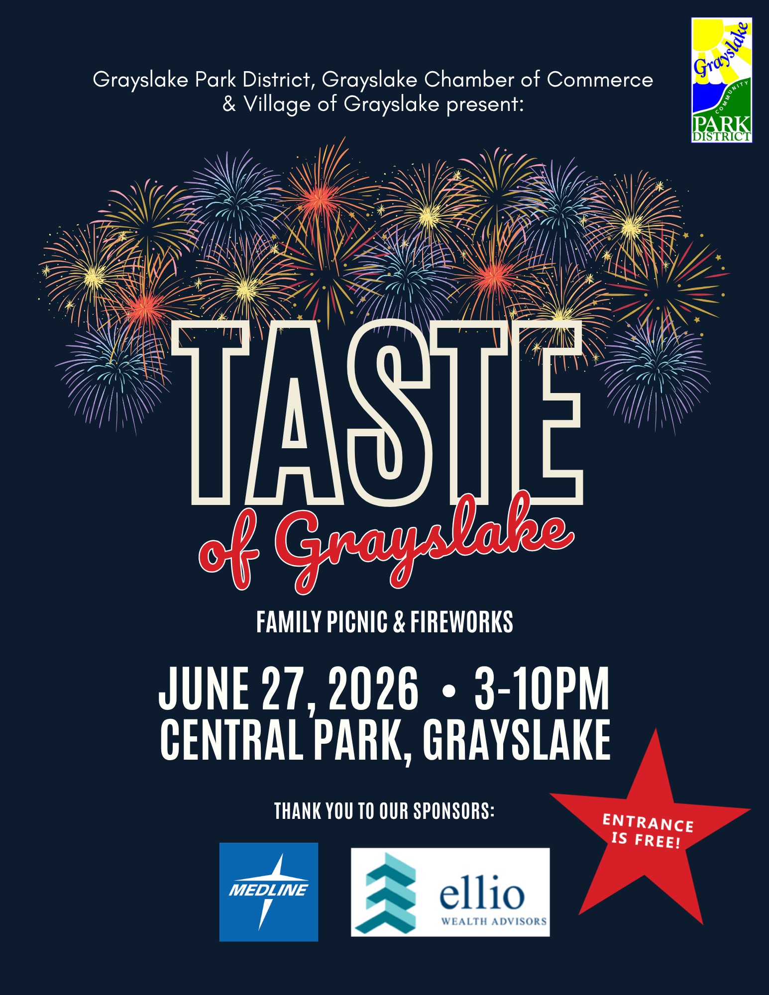 Taste of Grayslake Family Picnic and Fireworks